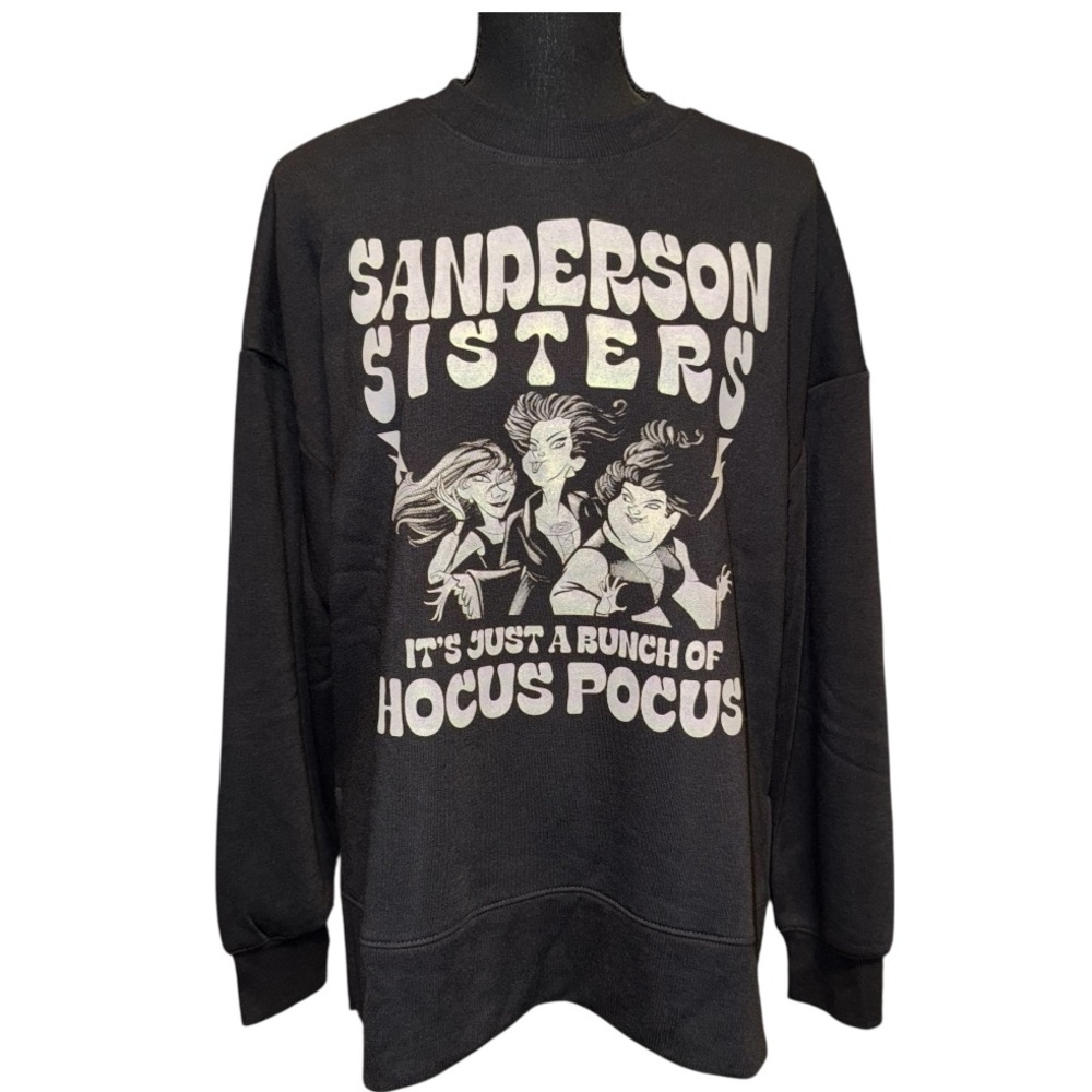 Hybrid Apparel Disney’s Hocus Pocus Black Sweatshirt Size Medium Brand New!!